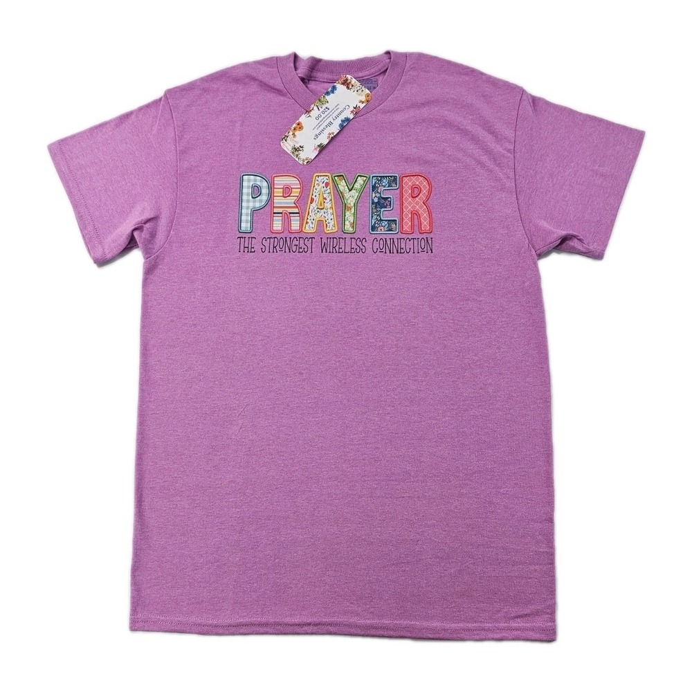 Country Blessings PRAYER The Strongest Wireless Connection Med Shirt Fun Gift